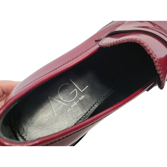 AGL Sirena Moc Toe Penny Loafer Burgundy Slip On Shoe - Picture 8 of 10